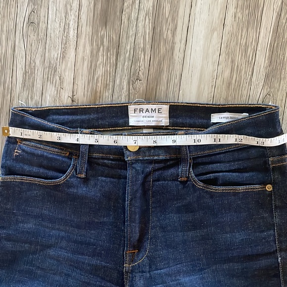 FRAME Denim Le Skinny Jeans In Saltair Dark Wash Sz 28 - Picture 8 of 12